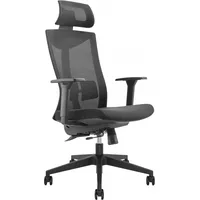 Ergo Office Krzesło biurowe Er-414 premium, ergonomiczne z wysokim zagłówkiem