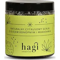 Hagi Hagi, Naturalny scrub do ciała cytrusowy z olejem konopnym i makadamia, 300G Hag8449