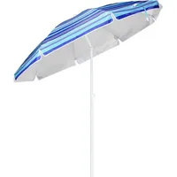 Hi Parasol plażowy, 200 cm, niebieski w pasy 423954