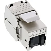 Inline Rj45 Keystone Jack Snap-In module Cat.6A, with dust cover blue 76202T