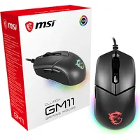 Msi Clutch Gm11 Rgb Optical Gaming Mouse 5000 Dpi Sensor, 6 Programmable button, Dual-Zone Rgb, Symmetrical design, Omron Switch with 10 Million Clicks, Mystic Light S12-0401650-Cla