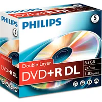 Philips Dvd-R Dl 8.5 Gb 8X 5 sztuk Dr8S8J05C/00