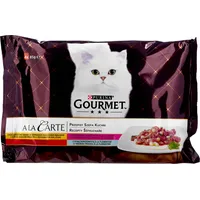 Purina Nestle Gourmet A la Carte Chicken, Trout, Beef, and Fish - wet cat food 4 x 85 g Art651346