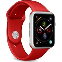 Puro Icon - Elastyczny pasek sportowy do Apple Watch 38 / 40 mm S/M M/L Czerwony uniwersalny 72096-Uniw