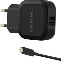 Qoltec 50188 mobile device charger Indoor Black