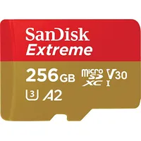 Sandisk Extreme microSDXC 256 Gb 190/130 Mb/S A2 Sdsqxav-256G-Gn6Ma