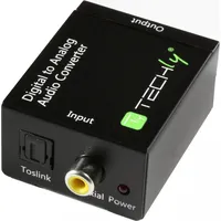 Techly Adapter Av Toslink - Rca Cinch  x2 czarny 301139