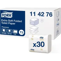 Tork - Papier toaletowy w składce, biały Ekstra miękki Premium 114276
