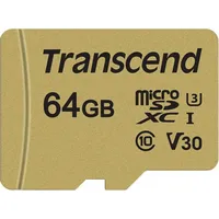 Transcend Karta 500S Microsdxc 64 Gb Class 10 Uhs-I/U3 V30 Ts64Gusd500S