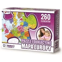Zachem Puzzle Edukacyjne 260 elementów. Mapa Europy Zach0064