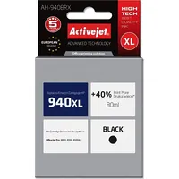 Activejet Ah-940Brx Ink Cartridge for Hp Printer, Compatible with 940Xl C4906Ae  Premium 80 ml black. Prints 40 more.