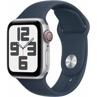 Apple Smartwatch Watch Se Gps  Cellular, 40Mm Koperta z aluminium w kolorze srebrnym paskiem sportowym sztormowego błękitu - S/M Mrgj3Qp/A