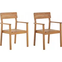Beliani Lumarko Zestaw 2 krzeseł ogrodowych drewno akacjowe Fornelli 317544 Bel
