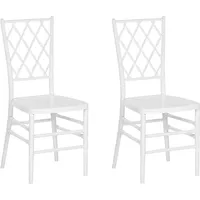 Beliani Zestaw 2 krzeseł do jadalni biały Clarion 224981