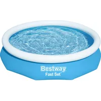 Bestway Fast Set above ground pool set, 305Cm x 66Cm, swimming Blue/White, with filter pump 57458