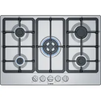 Bosch Serie 4 Pgq7B5B90 hob Stainless steel Built-In 75 cm Gas 5 zones