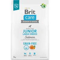Brit Dry food for young dog 3 months - 2 years, large breeds over 25 kg Care Dog Grain-Free Junior Large salmon 3Kg 100-172200