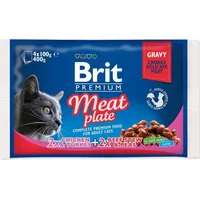 Brit Premium Cat Meat Plate - wet cat food 4X100G Art578259