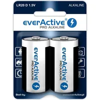 Everactive Alkaline batteries everActive Pro Lr20 D - blister card 2 pieces Evlr20-Pro