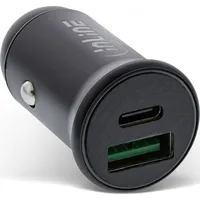Inline Ładowarka Usb car charger power-adapter power delivery, Usb-A  Type-C, black 31502B