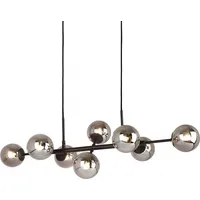 Italux Lampa wisząca Modernistyczna Erimida Pnd-2244-8A-Bl loftowy Zwis szklane kule zwis czarny