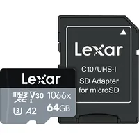 Lexar Karta Professional 1066X Microsdxc 64 Gb Class 10 Uhs-I/U3 A2 V30 Lms1066064G-Bnang