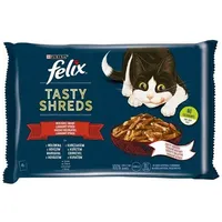Purina Nestle Felix Tasty Shreds with beef and chicken - 4X 80G Art498655