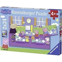 Ravensburger Puzzle dla dzieci Peppa w szkole - 2 x 24 szt. 09099