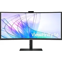 Samsung Monitor Viewfinity S6 S34C652Vau - S65Vc Series Led-Monitor gebogen 86 cm 34 3440 x 1440 Uwqhd  100 Hz Va 350 cd/m2 30001 Hdr10 5 ms Hdmi, Displayport, Usb-C Lautsprecher Schwarz Ls34C652Vauxen