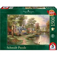 Schmidt Spiele Puzzle 1500 elementów Thomas Kinkade Nad jeziorem Gxp-800895