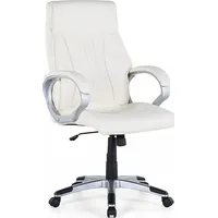 Shumee Krzesło biurowe Fotel biurowy regulowany ekoskóra biały Triumph 46099