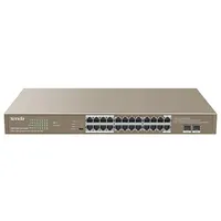 Tenda Teg1126P-24-410W network switch Unmanaged Gigabit Ethernet 10/100/1000 Power over Poe 1U Brown
