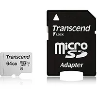 Transcend Memory Micro Sdxc 64Gb W/Adapt/Uhs-I Ts64Gusd300S-A