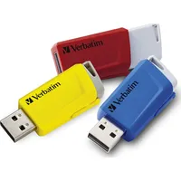Verbatim Pendrive Usb flash disk, 3.0, 16Gb, Store N Click, mix kolorów, 49306, A, z wysuwanym złączem. 3 szt