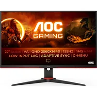 Aoc G2 Q27G2E/Bk computer monitor 68.6 cm 27 2560 x 1440 pixels Quad Hd Black, Red
