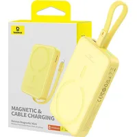 Baseus Powerbank magnetyczny Magnetic Mini 10000Mah 20W Magsafe Żółty P10022109Y23-00