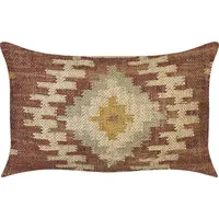 Beliani Jutowa poduszka dekoracyjna geometryczny wzór 30 x 50 cm wielokolorowa Beel Lumarko 366059 Bel