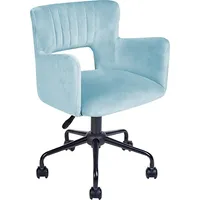 Beliani Krzesło biurowe regulowane welurowe jasnoniebieskie Sanilac Lumarko 382900 Bel