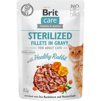 Brit Care Cat Fillets In Gravy Sterilized Rabbit 85G Art498623