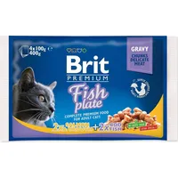 Brit Premium Cat Fish Plate - wet cat food 4X100G Art578258