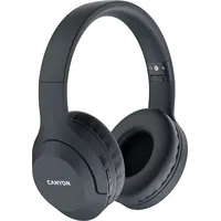 Canyon Słuchawki Bths-3, Bluetooth headset,with microphone, Bt V5.1 Jl6956, battery 300Mah, Type-C charging plug, Pu material, size16819078mm, cable 30Cm and audio 100Cm, Dark grey Cns-Cbths3Dg