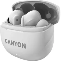 Canyon Słuchawki Tws-8, Bluetooth headset, with microphone, Enc, Bt V5.3 Jl 6976D4, Frequence Response20Hz-20Khz, battery Earbud 40Mah2Charging Case 470Mah, type-C cable length 0.24M, Size 5948.825.5Mm, 0.041Kg, white Art682694