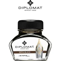 Diplomat Atrament do piór wiecznych Diplomat, w kałamarzu, 30 ml, czarny sepia D41001001