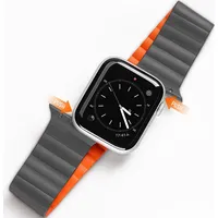 Dux Ducis Magnetic Strap pasek Apple Watch Ultra bransoletka magnetyczna opaska szaro-pomarańczowy Chain Version Art632466