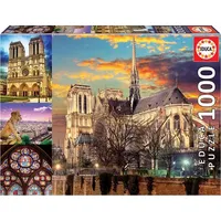 Educa Puzzle 1000 elementów Notre Dame Kolaż Gxp-720701
