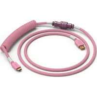 Glorious Pc Gaming Race Coiled Cable Prism Pink, Usb-C auf Usb-A Spiralkabel - 1,37M, pink Glo-Cbl-Coil-Pp