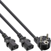 Inline Kabel zasilający Ac Power Y-Cable German Type F black 3M 16657E
