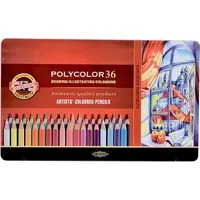 Koh I Noor Kredki Koh-I-Noor Polycolor, metalowe opakowanie 36 kolorów Koh-I-Nor Kr65Kh