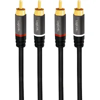 Logilink Kabel Audiokabel 2X Cinch - Rca 3.0M, black Ca1206