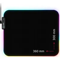 Lorgar Podkładka Steller 913, Gaming mouse pad, High-Speed surface, anti-slip rubber base, Rgb backlight, Usb connection, Wp Gameware support, size 360Mm x 300Mm 3Mm, weight 0.250Kg Art675652